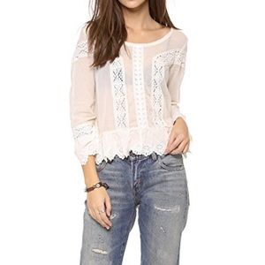 Free People Ivory Gwendolyn Top